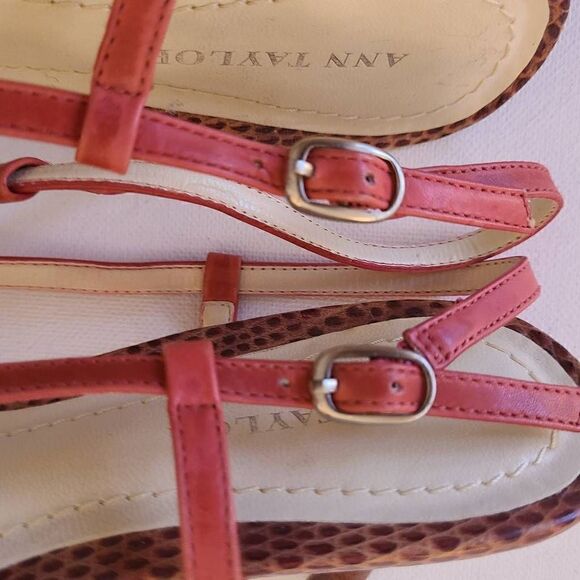 Ann Taylor Strappy Leather Small Heel Sandal Shoe Size 6M - Picture 10 of 10